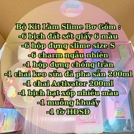 Bộ Kit Làm Slime Bơ Cầu Vồng (Butter Slime) 24 Món Đầy Đủ Nhất - Kèm Charm và HDSD