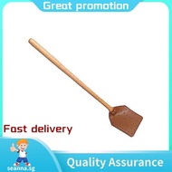 PU Leather Fly Swatter Heavy Duty Manual Fly Swatter with Wood Handle, Leather Fly Swatter for Indoo