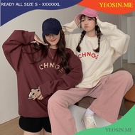 S - XXXXXL(5XL) Crewneck Sweater CHNGE OVERSIZE BIGSIZE Sweatshirt JUMBO ML XL XXL 3XL 4XL 5XL 6XL