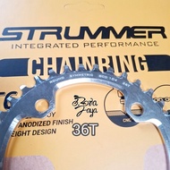 36T SILVER CHAINRING CHAIN STRUMMER 36T GEAR DISCRing 104 ROUND ALLOY SILVERBcd
