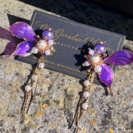 獨家貨品 UV膠2ways蝴蝶耳環 耳環 禮物 手作耳環