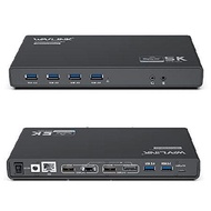 WAVLINK DisplayLink USB C 5K/ Dual 4K Monitor Universal Laptop Docking Station with 100W Power Adapt
