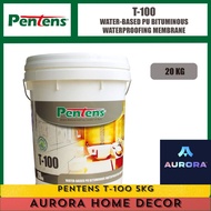 20KG PENTENS T-100 WATER-BASED PU BITUMINOUS WATERPROOFING MEMBRANE T100 (BALCK)