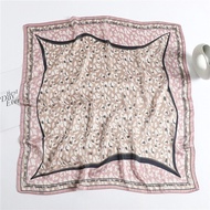 Khăn Bandana Cỡ Lớn Họa Tiết Da Báo Mùa Xuân Thu Thiết Kế Mới Khăn Vuông Lụa Giả Tudung Bawal Hijab