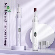T&O 2 In 1 USB Cordless Electric Nail File Set With UV Lamp Light For Nail Art Manicure Pedicure Pol