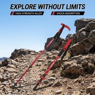 Tongkat Hiking Aluminium 320g 50-135cm Telescopic – Portable Walking Stick for Camping Outdoor Perkh