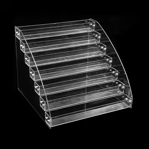 3/4/5/6/7 Layers Nail Polish Display Stand Acrylic Transparent Cosmetic Organizer Shelf Clear Multif