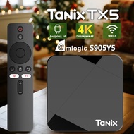 Tanix TX5 Android 14 Smart TV box Amlogic S905Y5 4GB 64GB 2.4G/5G Dual Wifi 6 AV1 BT Set Top Box DDR
