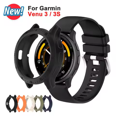 Silicone Case for Garmin Venu 3s / 3 Smartwatch All-around Protective Cover Bumper for Garmin Venu 3