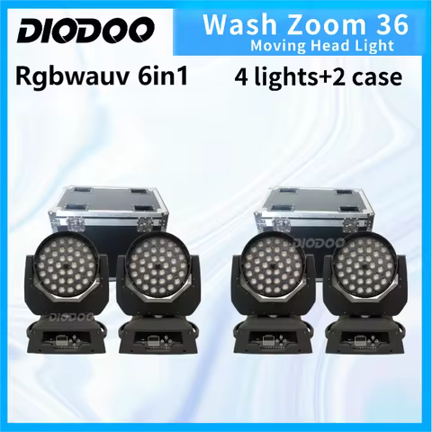 1-12pcs 0Tax Led Zoom Wash 36x18w 6in1 Wash Spot Lyre Wash Zoom 36x18w Moving Head Light or 1 empty 