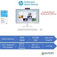 HP 24-cr0146d Replacement for 24-cr0033d All-in-One Desktop PC (Intel® Processor N100/8GB DDR4/512GB