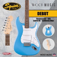 Squier Debut Series Stratocaster Electric Guitar, Laurel FB, California Blue
