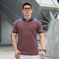 AMTAR SMART POLO  แฟชั่นคอปกลายทาง สไตล์เกาหลี  ทรงรัดกล้าม