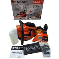 MESIN ORIGINAL 22-piece STILL pro CHAINSAW Machine ST MS7800 Complete with Good, Durable Steel BAR