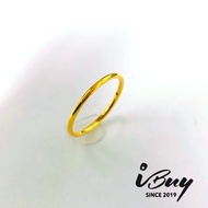 IBUY 999 Gold Polished Plain Band Ring 光身素圈戒指 24K (999)