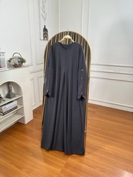 Nara Maxy Dress | Gamis Rib Knit | Dress Wanita Kekinian | Gamis Daily Terbaru | Dress Remaja Simple