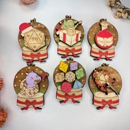 RPG 木質聖誕節裝飾擺件組 手繪木製節日裝飾 聖誕節