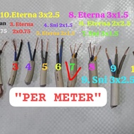 kabel eterna / kabel listrik meteran / kabel per meter / kabel 2x1.5 - sni 3x1.5