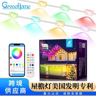 RGBIC Eaves Light Hiasan Percutian Krismas Smart Eaves Light Luar Halaman Halaman Sesuai untuk Pelba
