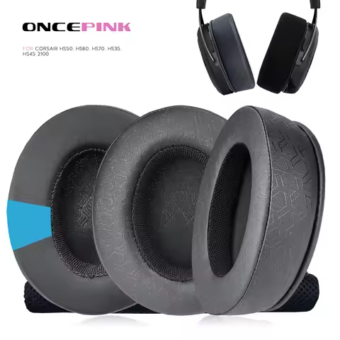 Oncepink Replacement Ear Pads for Corsair HS50, HS60, HS70, HS35, HS45 2100 Headphone Cooling Gel Cu