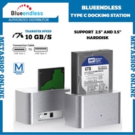 Blueendless Docking Station Aluminum Type-C HDD SSD 2.5" 3.5" Docker