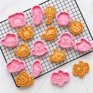 Cartoon Ocean Small Animal Cookie Cutters Biscuit Mold Stamp Kitchen Baking Pastry Bakeware Dessert 