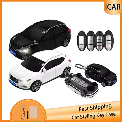 Creative Key Case for Nissan Qashqai Car Model 3 4 Button for J11 J10 X Trail T32 Versa Note Patrol 