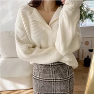 BASIC V-NECK KOREAN CARDIGAN SWEATHER KOREAN SWEATER WOMEN'S PREMIUM KNIT MATERIAL