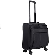 XMTXZYM Makeup Case On Wheels Travel Black Canvas Small Suitcase Folding Rolling Luggage Makeup Trolley (Color : D, Size : 400x190x400mm)