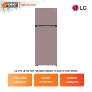 LG 493L Top Freezer Fridge in Clay Pink Finish GN-B452PPFK Multi Air Flow 5 Star GNB452PPFK LinearCo