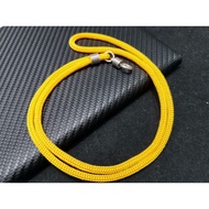 4mm yellow Nylon String Amulet men's necklace!