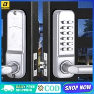 【WoW shop】 Boland  Mechanical Door Lock Digital Code Lock Long Handle Keyless Battery Free Waterproo