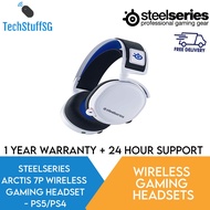 SteelSeries Arctis 7P+ 2022 Edition Wireless Gaming Headset for PS 5 and PS 4 - White