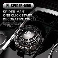 Toyota Sienta Creative Spider-Man Car Start Button Alloy Protective Cover Motorcycle Engine Switch One-button Start Decorative Cover