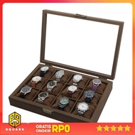 LuWei Watch Storage Organizer Watch Box 12 Grid - SKW154-FG Original 99 Square