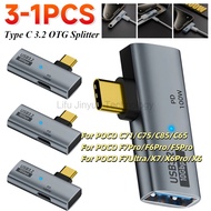 LIKAIYUE Type C 3.2 OTG Splitter 10Gbps Data Transfer USB C To USB Adapter Fast Charging Converter f