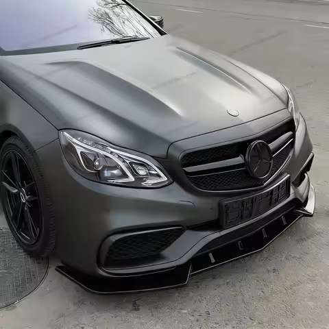 For Mercedes W212 E63 AMG 2013-2015 Facelift 3pcs Front Bumper Lip Spoiler Diffuser Splitter Canards