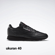 HITAM Reebok Shoes original full black black polos Genuine leather ori classic leather
