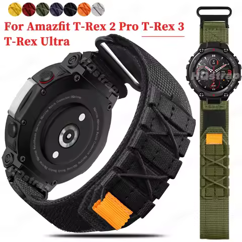 Colorful Nylon Strap for Huami Amazfit T-rex 2 3 Ultra Bracelet for Amazfit T-rex Pro Tyrannosaurus 