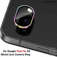 For Google Pixel 9A 5G gug9a Picel A9 6.3" GXQ96 GTF7P G3Y12 Rear Lens Matel Ring + Glass Film Back 
