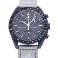 近全新 Omega x Swatch 聯名款水星任務 Speedmaster SO33A100 石英錶 尼龍/生物陶瓷 灰色 1403 [二手] Swatch 男士