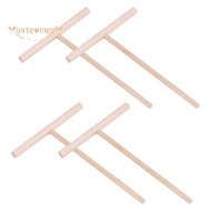 4Pcs T Shape Crepe Maker Pancake Batter Wooden Spreader Stick, Wooden Crepe Tools,Crepe Spreaders fo