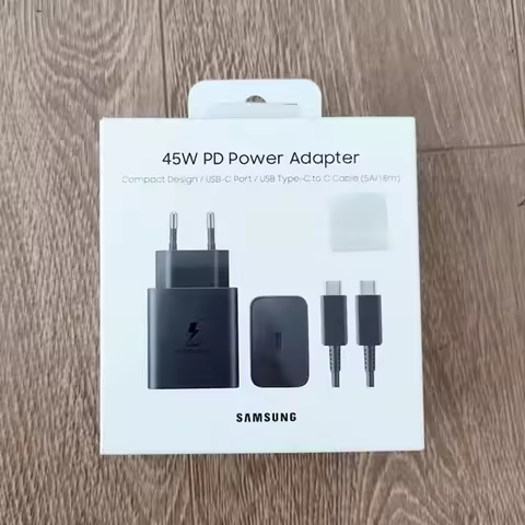 EP-T4510 Samsung 45W PD Super Fast GaN Charger EU Power Adapter 1.8M 5A USB Type-C Cable For Galaxy 