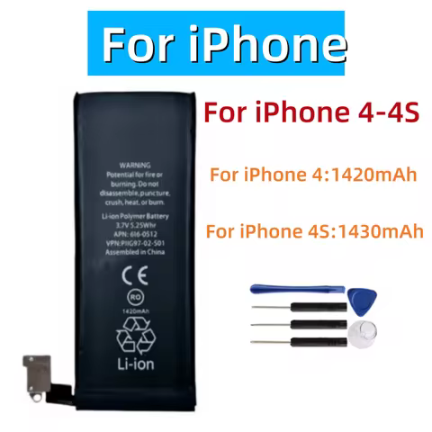 FOR Zero-cycle High-quality Rechargeable Batterie For iPhone 4 4S iPhone 4 iPhone 4s Replacement Bat