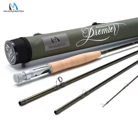 MAXIMUMCATCH Premier X 3-12WT 8.4ft-9ft Fly Rod Moderate-Fast Action 30T Carbon Fiber Fly Fishing Ro