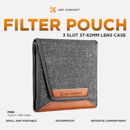 KNF Concept Filter Case 3 Slot Lens Filter Pouch for 37-62mm UV CPL ND Filter