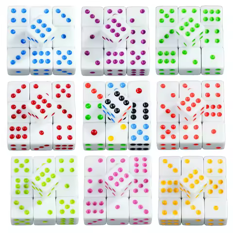 D6 White Game Dice 10PCs 16mm Entertainment Acrylic Gambling Tool Dice