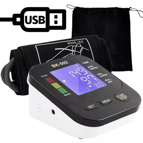 Electric Tonometer Arm Blood Pressure Monitor Digital Heart Beat Rate Pulse Meter Backlight Automati