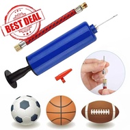 Portable Manual Bicycle Air Hand Pump Kits Football Ball Basketball Soccer A9k0
