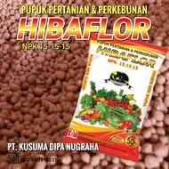 Pupuk NPK.15-15-15 / pupuk bunga / Pupuk Buah/ Pupuk Sayur Pupuk non subsidi HIBAFLOR repack 1KG